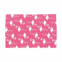 13" x 19" Pink and White Beachy Flamingo Woven Placemat