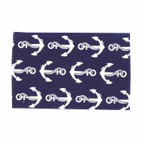 13" x 19" Blue and White Beachy Anchor Woven Placemat