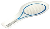 21" White and Blue Tennis Racket Melamine Platter