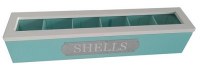 18" Aqua Six Compartment Shell Box