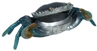 10" Blue Crab Trinket Box