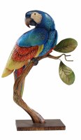 15" Blue Capiz Parrot on Branch