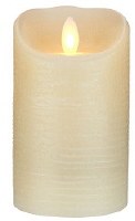3" x 5" Rustic Cream LED Pillar Candle