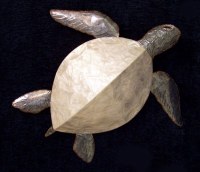 24" Capiz and Metal Sea Turtle Plaque