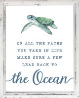 15" x 12" Path To The Ocean Framed Wall Plaque
