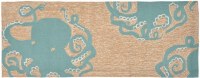 2 ft. x 5 ft. Aqua Octopus Runner Area Rug