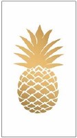 8" x 5" Gold Pineapple Paper Guest Towels