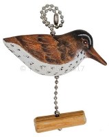 3" Carved Wood Sandpiper Fan Pull