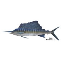 40" Sailfish Wooden Plaque