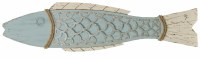 44" Fish Blue / Green Body Weathered Wood and Metal Scales