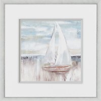 20" Square Soft Sail 1 Framed Under Glass