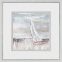 20" Square Soft Sail 2 Framed Under Glass