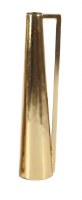 17" Gold Slim Metal Vase with Handle