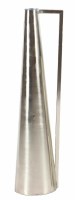 22" Silver Slim Metal Vase with Handle