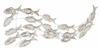 45" Whitewashed School of Fish Plaque