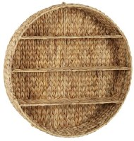 24" Round Woven Wicker Shelf