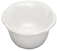 8" Round White Rope Edged Salad Bowl