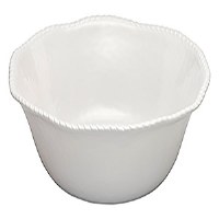 14" Round White Rope Edged Serving Bowl