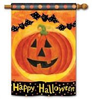40" x 28" Jack O Lanterns House Flag Halloween Decoration