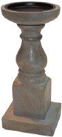 9" Graywash Wood Pillar Holder