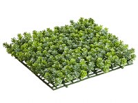 12" Faux Green Sedum Mat