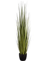 60" Faux Potted Green Reed Grass