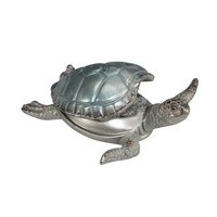 2" Silver and Blue Turtle Box