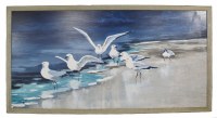 26" x 50" Seagull Beach Gel Framed