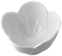 5" White Flower Shaped Melamine Bowl