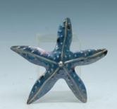 10" Blue Metal Starfish Coastal Plaque