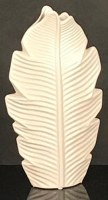 12" Sand Ceramic Banana Leaf Vase