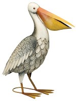 22" White and Gray Metal Pelican