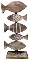 29" Natural Wood Fish Stack