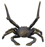 7" Gray Metal Crab Bottle Holder