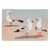 2' x 3' Sea Gulls On Sand Rug