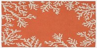 2' x 3' Coral Coral Border Rug