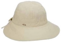 12" Natural Cotton Face Saver Brim Hat With Bow