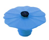 2" Blue Silicone Poppy Flower Bottle Stopper