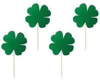 4" Pack of 24 Shamrock Party Sticks