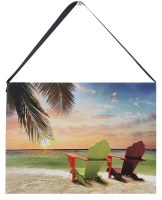 6" x 8" LED Beach Sunset Canvas