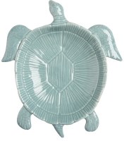 8" Blue Ceramic Turtle Dish