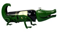 17" Green Metal Alligator Bottle Holder