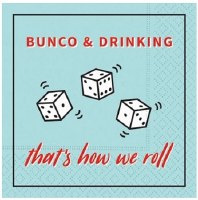 5" Square Bunco and Drinking Paper Beverage Napkins