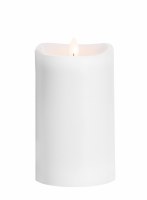 3.5" x 6.5" White LED Fold Flame Candle With Remote