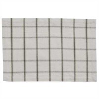 19" x 13" Gray and Beige Grid Placemat