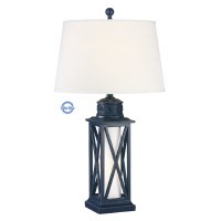 30" Navy Lantern Night Light Lamp