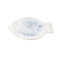 8" Blue Speckle Ceramic Fish Plate