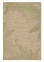 5' x 7' Beige and Green Fronds Rug