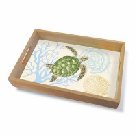 Large Sea Turtle Wood Tray