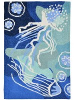 3" x 2" Ocean Jellyfish Rug